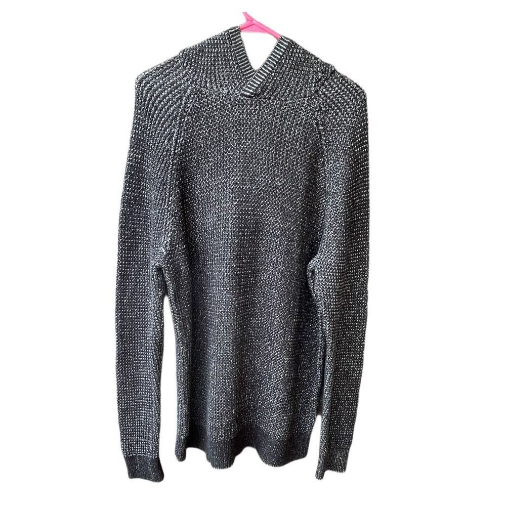 Express size L 100% cotton oversized hooped sweater.